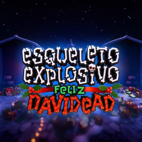 Esqueleto Explosivo Feliz Navidead
